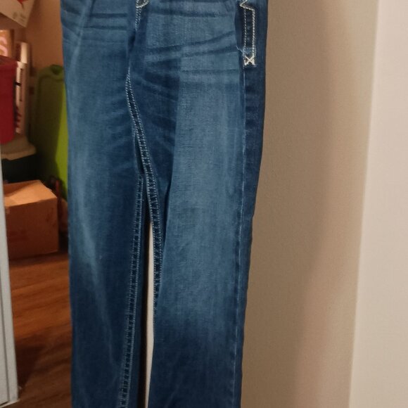 Ariat M4 Low Rise Boot Western Blue Denim Jeans Mens Size 38x36 - Picture 4 of 16